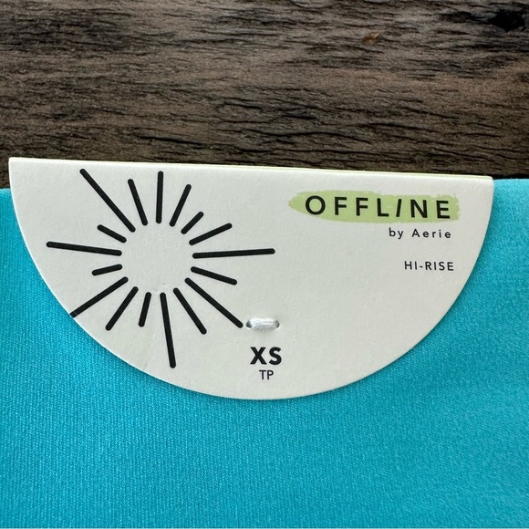 NWT Offline Aerie XS Turquoise Real Me Hi Rise Shortie Shorts New 3” Inseam - Picture 4 of 4